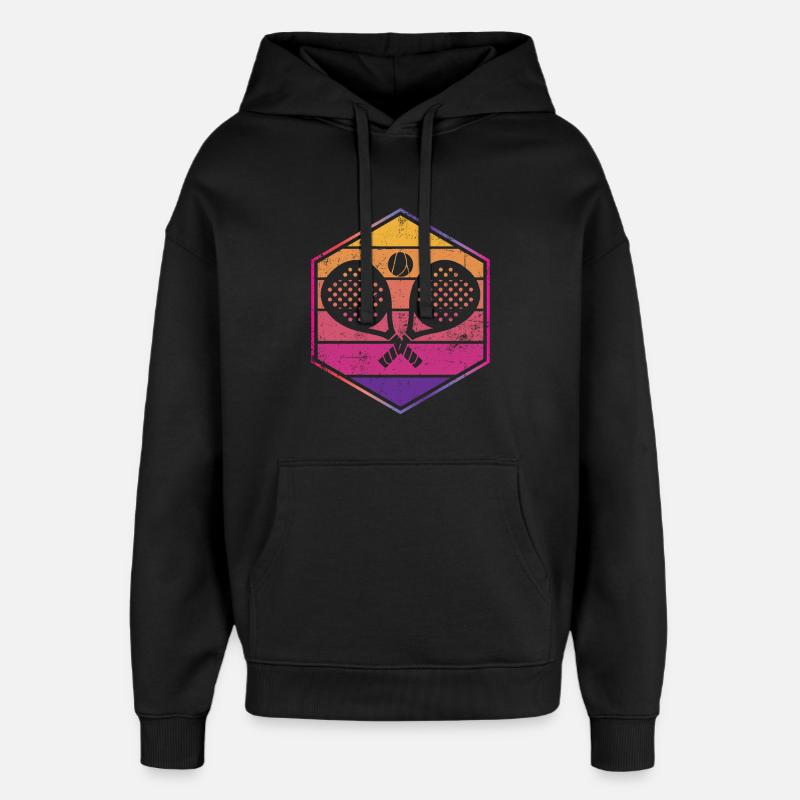 Padel Sport - Sweat à capuche unisexe Stanley/Stella Oversized - noir