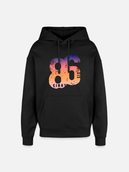 86 Eight Six 1986 - Oversized Unisex Hoodie von Stanley/Stella - Schwarz