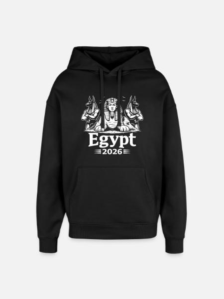 Sphinx Anubis Egypt 2026 Mysticism - Oversized Unisex Hoodie by Stanley/Stella - black
