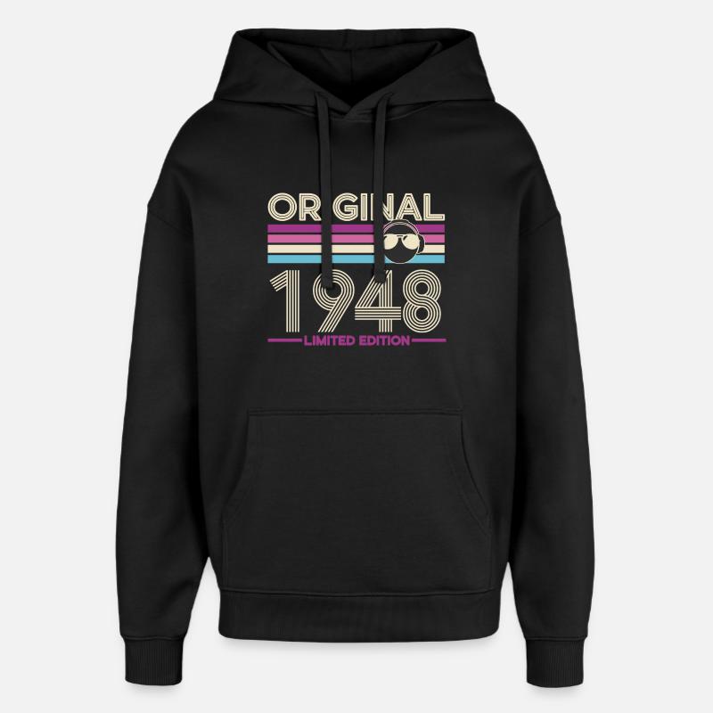 Original 1948 Limited Edition - Oversized Unisex Hoodie by Stanley/Stella - black