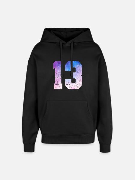 Issue 13 – 13th Anniversary Gift - Oversized Unisex Hoodie by Stanley/Stella - black