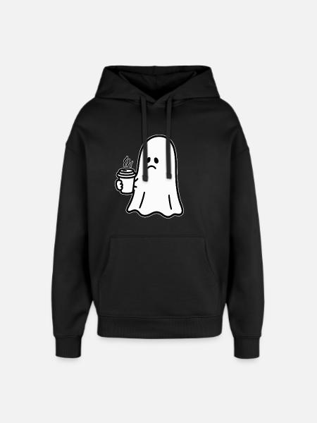 Geist Kaffee Halloween Süßes oder Saures - Oversized Unisex Hoodie von Stanley/Stella - Schwarz