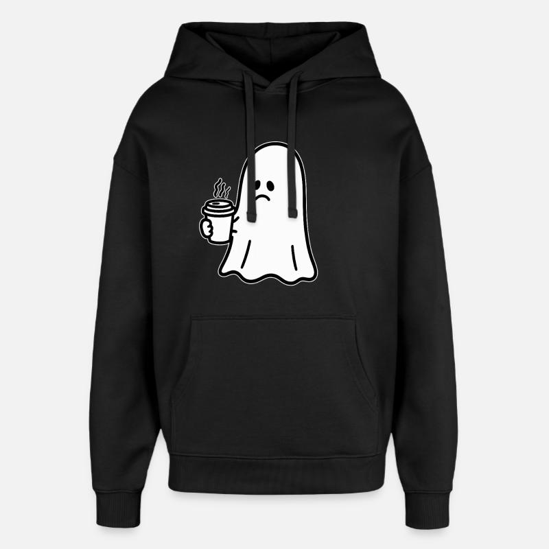 Geist Kaffee Halloween Süßes oder Saures - Oversized Unisex Hoodie von Stanley/Stella - Schwarz
