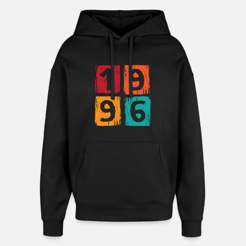 30e anniversaire 1996 - Sweat à capuche unisexe Stanley/Stella Oversized - noir