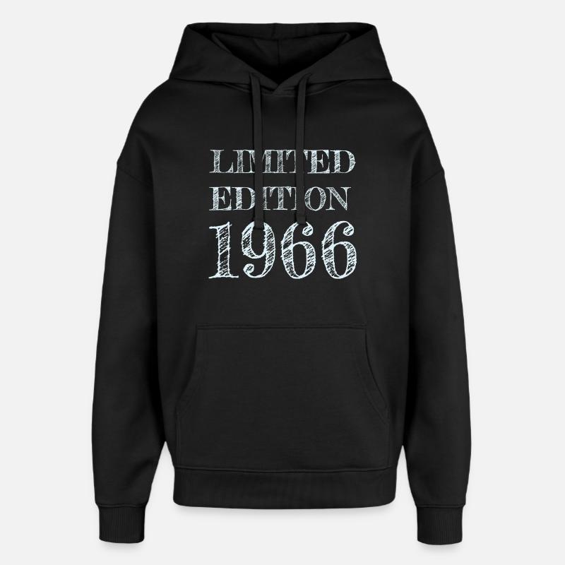1966 60e année de naissance - Sweat à capuche unisexe Stanley/Stella Oversized - noir