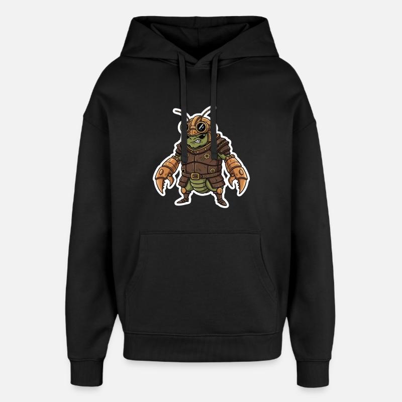 Steampunk-Krieger, gepanzerte Gottesanbeterin - Oversized Unisex Hoodie von Stanley/Stella - Schwarz