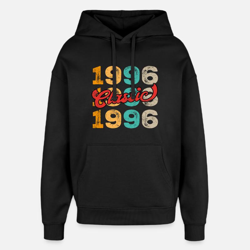 Classique 1996 - Sweat à capuche unisexe Stanley/Stella Oversized - noir