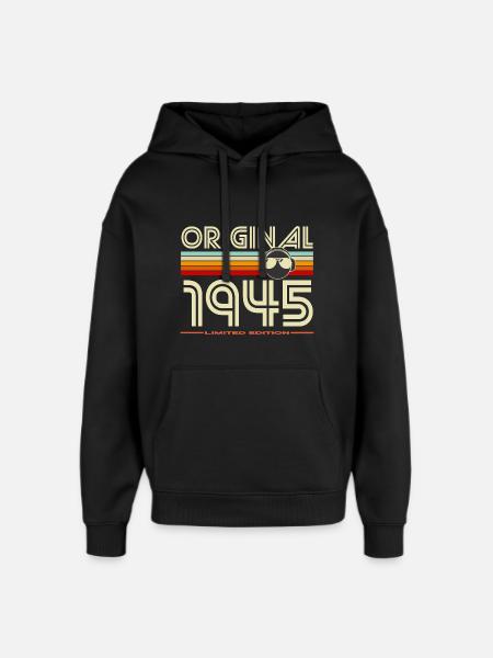 Originaler Retro-Helm von 1945 - Oversized Unisex Hoodie von Stanley/Stella - Schwarz
