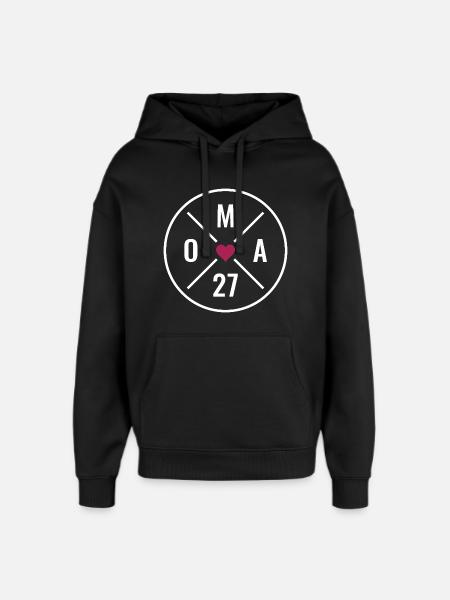Granny 27 Heart - Oversized Unisex Hoodie by Stanley/Stella - black