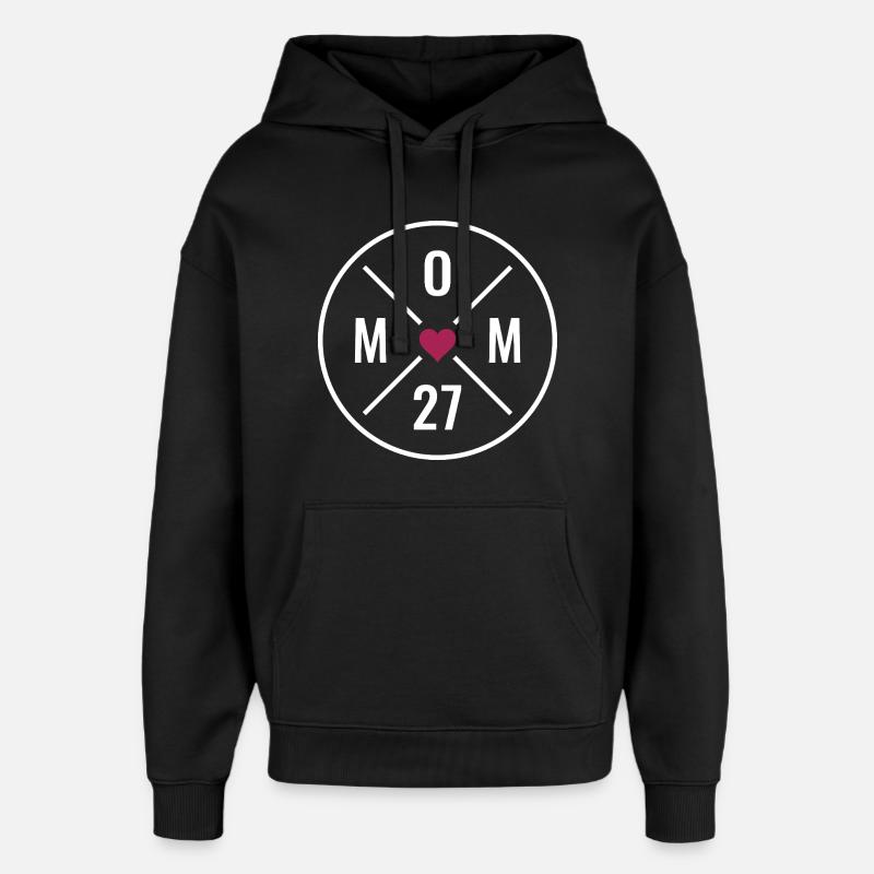 Maman 2027 Heart - Sweat à capuche unisexe Stanley/Stella Oversized - noir