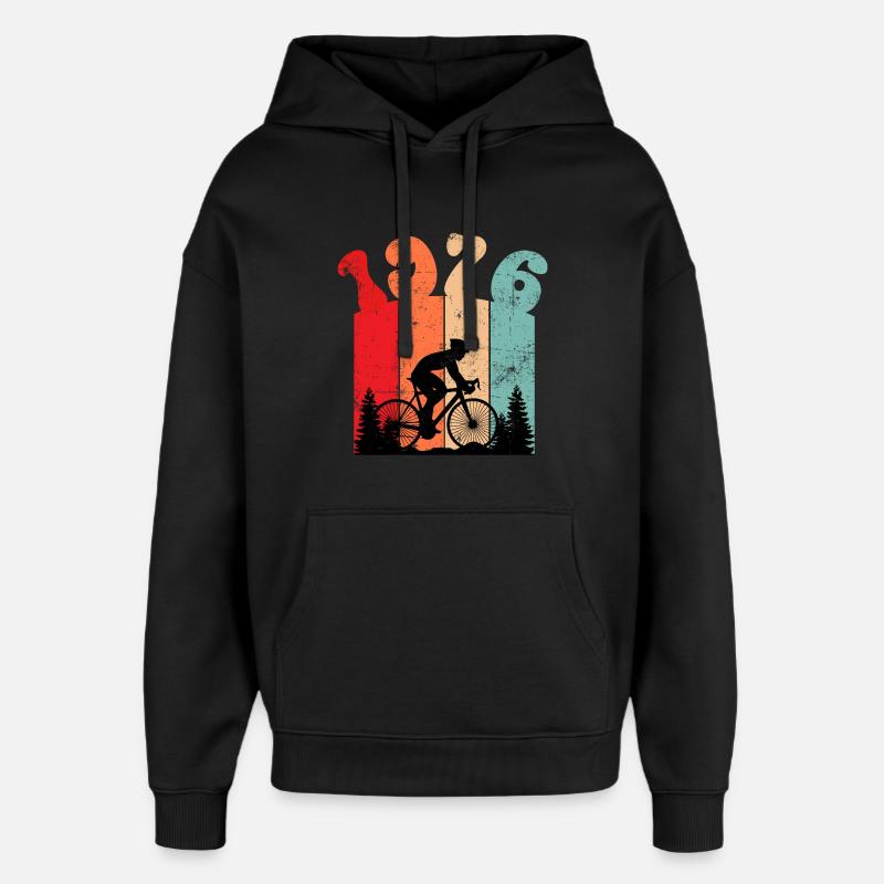 Millésime 1976 - Sweat à capuche unisexe Stanley/Stella Oversized - noir