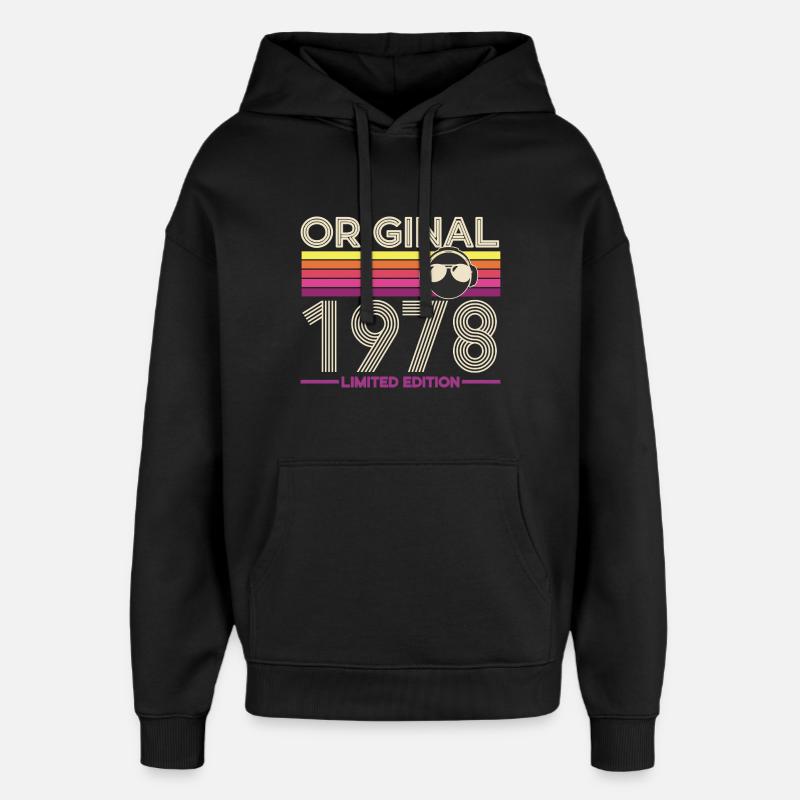 Original 1978 Retro Édition Limitée - Sweat à capuche unisexe Stanley/Stella Oversized - noir