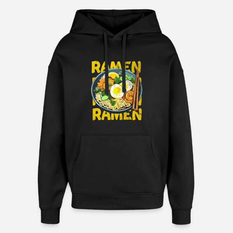 Ramen - Sweat à capuche unisexe Stanley/Stella Oversized - noir