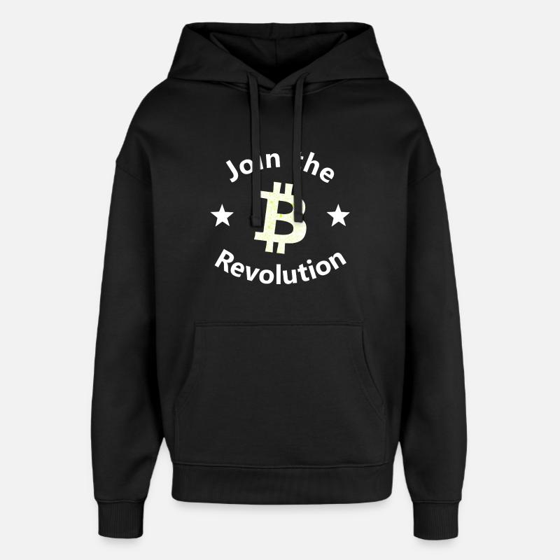 Cercle de la révolte Bitcoin - Sweat à capuche unisexe Stanley/Stella Oversized - noir