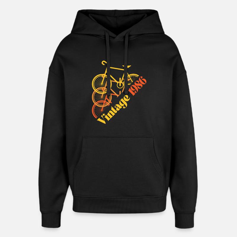 Millésime 1986 - Sweat à capuche unisexe Stanley/Stella Oversized - noir