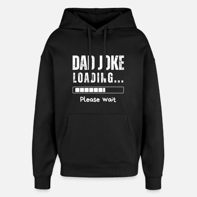 Papa-Witz - Oversized Unisex Hoodie von Stanley/Stella - Schwarz