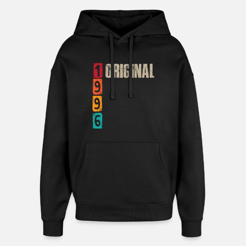 Millésime 1996 - Sweat à capuche unisexe Stanley/Stella Oversized - noir