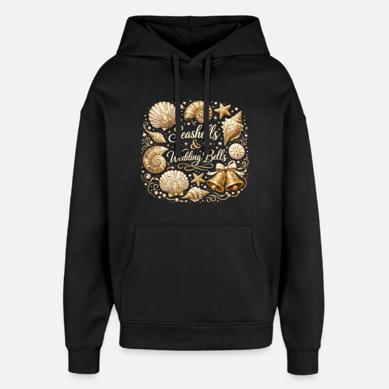Seashells & Wedding Bells – Maritimer JGA - Oversized Unisex Hoodie von Stanley/Stella - Schwarz