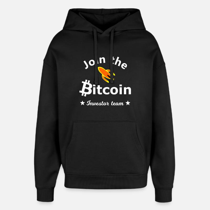 Équipe d’investisseur Bitcoin - Sweat à capuche unisexe Stanley/Stella Oversized - noir