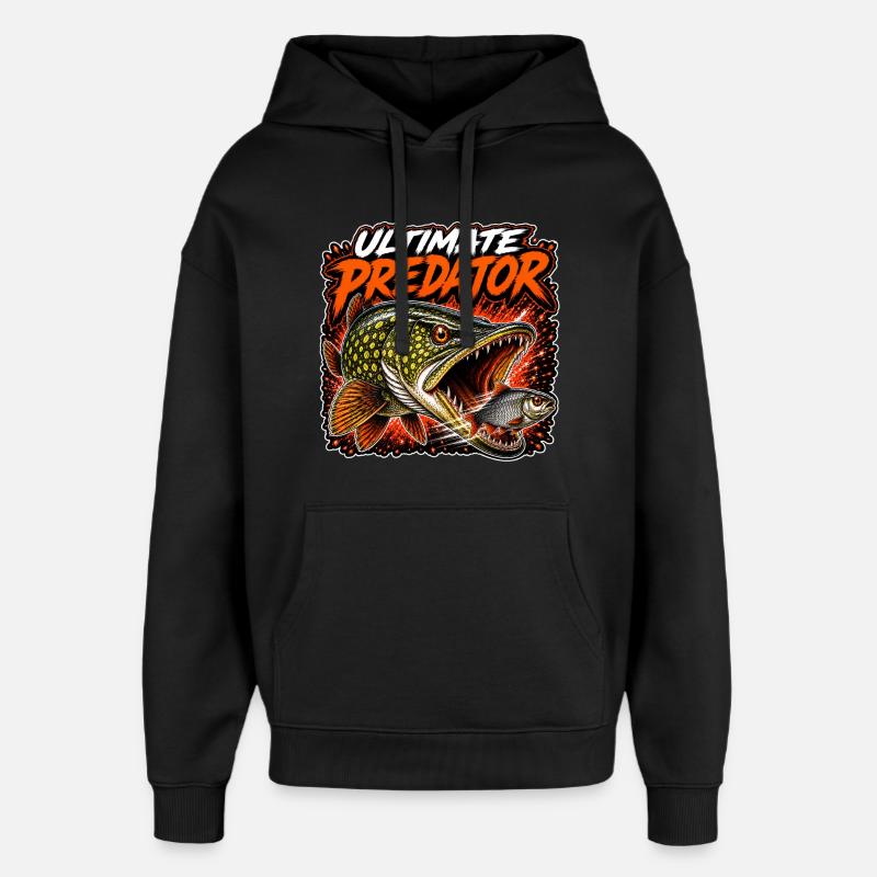 Ultimatives Raubtier-Heckfischen - Oversized Unisex Hoodie von Stanley/Stella - Schwarz