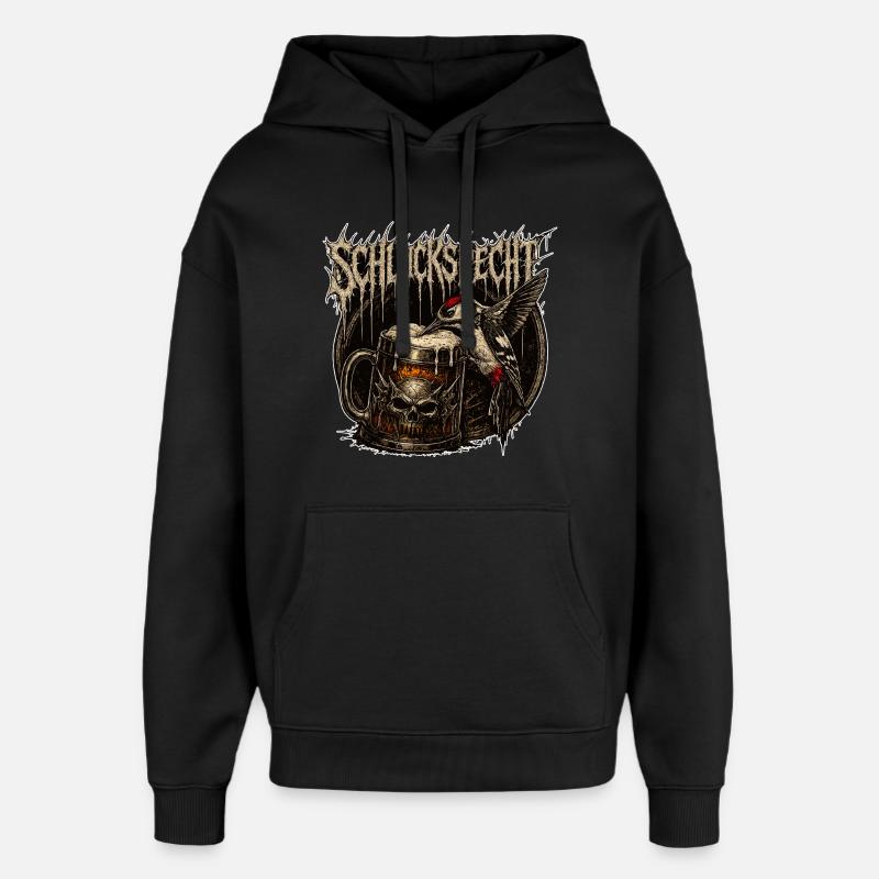 Boozer - Sweat à capuche unisexe Stanley/Stella Oversized - noir