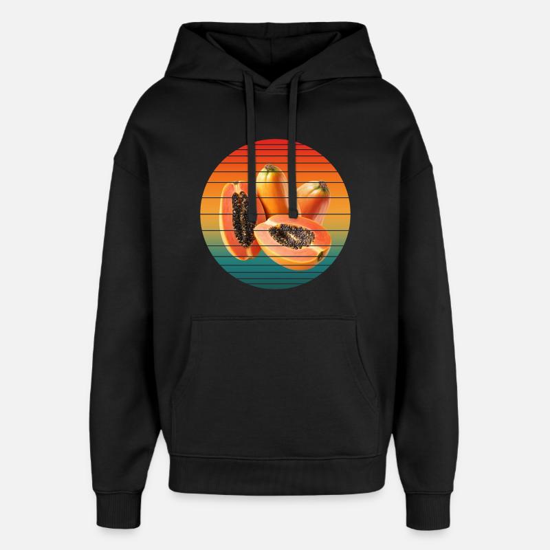 Papayafrucht - Oversized Unisex Hoodie von Stanley/Stella - Schwarz