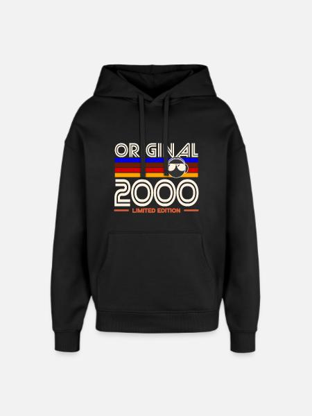 Original 2000s Limited Edition - Oversized Unisex Hoodie by Stanley/Stella - black