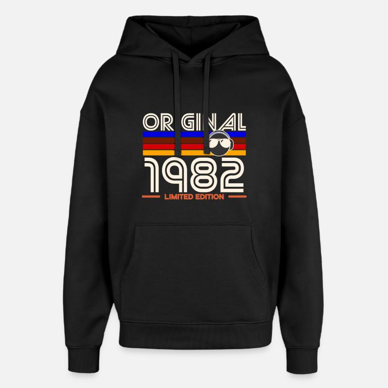 Original 1982 Édition Limitée - Sweat à capuche unisexe Stanley/Stella Oversized - noir