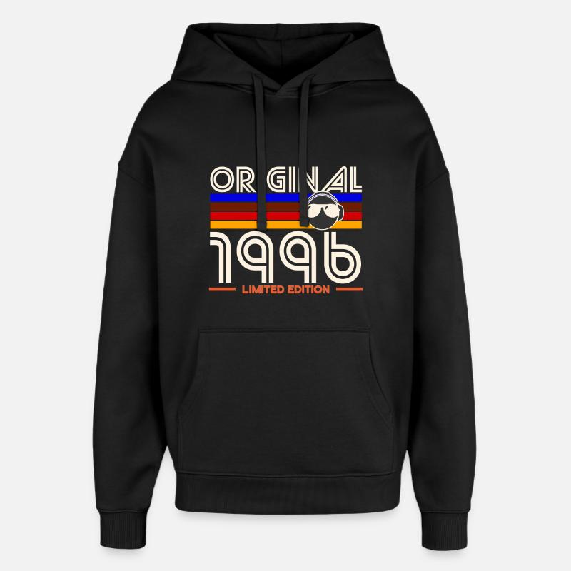 Original 1996 Edition limitée - Sweat à capuche unisexe Stanley/Stella Oversized - noir