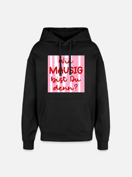 Freundschaft Maus Freundin - Oversized Unisex Hoodie von Stanley/Stella - Schwarz