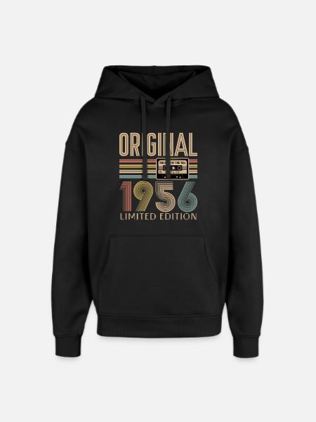 70e anniversaire, 70 ans - Sweat à capuche unisexe Stanley/Stella Oversized - noir