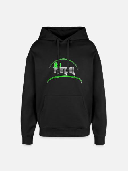 Nu Metal Toxic Green Cap Edition - Oversized Unisex Hoodie von Stanley/Stella - Schwarz