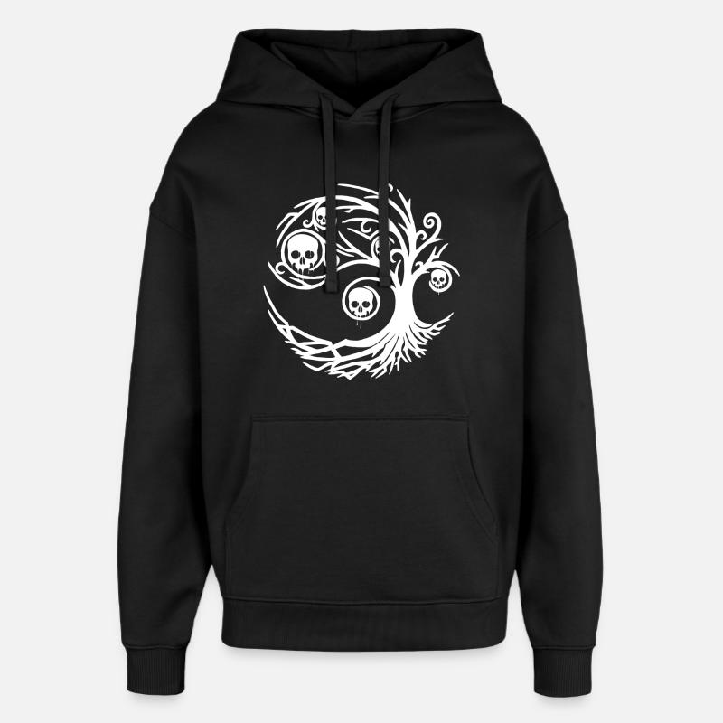 Arbre aux crânes - Sweat à capuche unisexe Stanley/Stella Oversized - noir