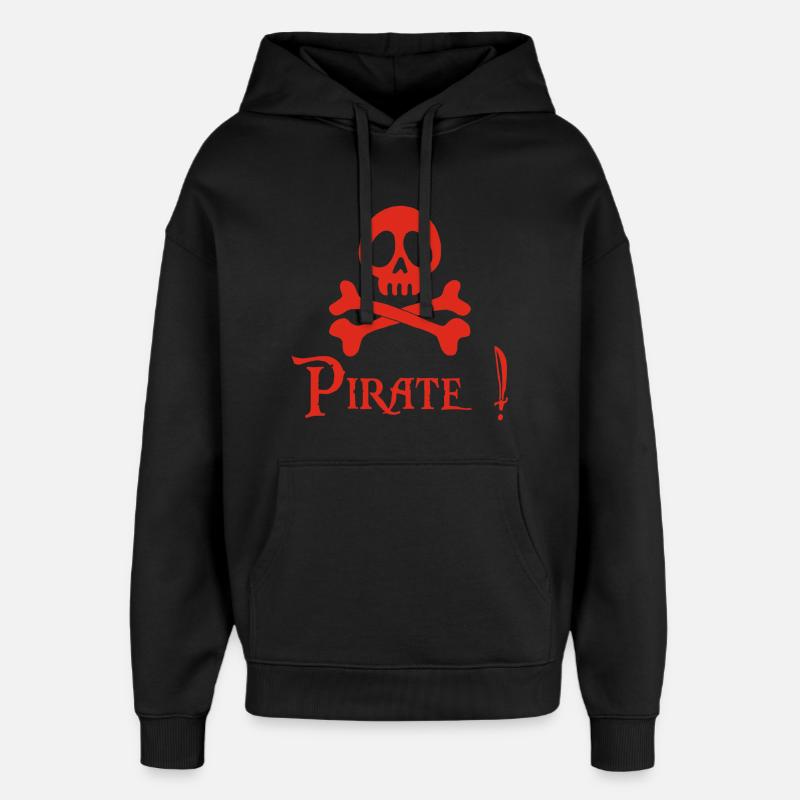 Pirate ! (rouge) - Sweat à capuche unisexe Stanley/Stella Oversized - noir