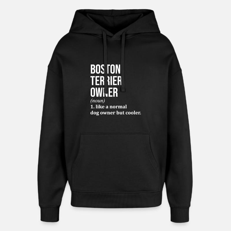 Boston Terrier - Oversized Unisex Hoodie von Stanley/Stella - Schwarz