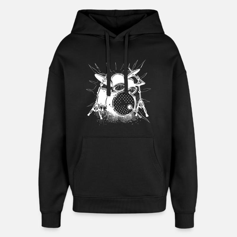 Graphiques de batterie - Sweat à capuche unisexe Stanley/Stella Oversized - noir