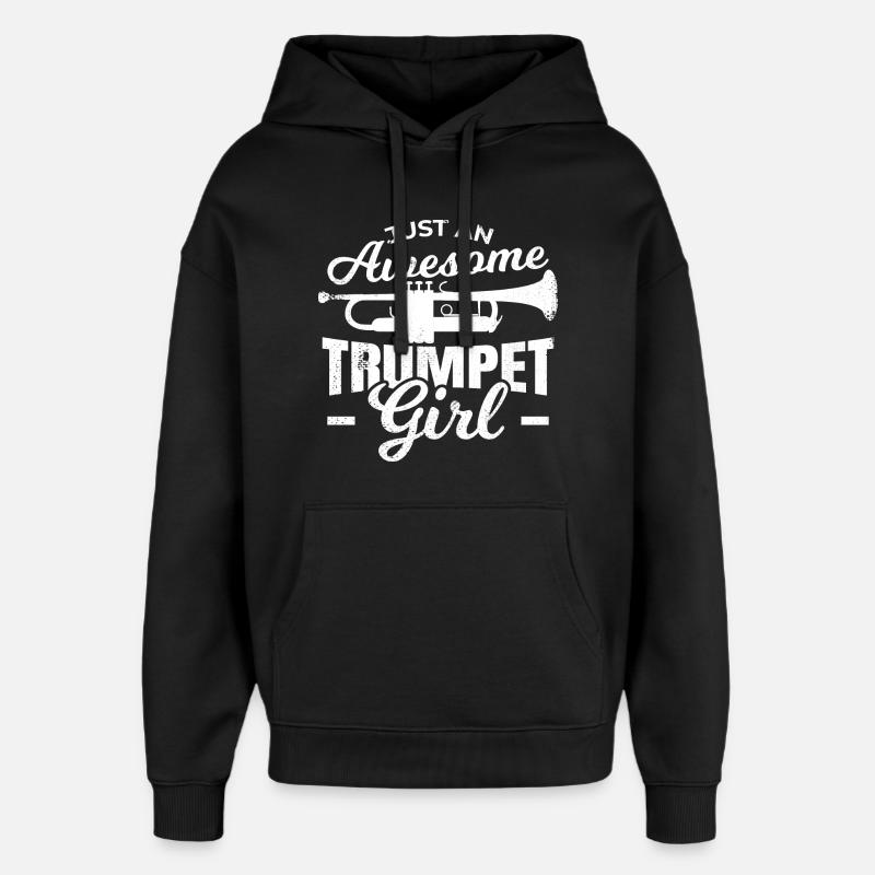 Trompettes Filles - Sweat à capuche unisexe Stanley/Stella Oversized - noir
