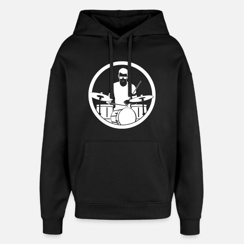 Batteur - Sweat à capuche unisexe Stanley/Stella Oversized - noir