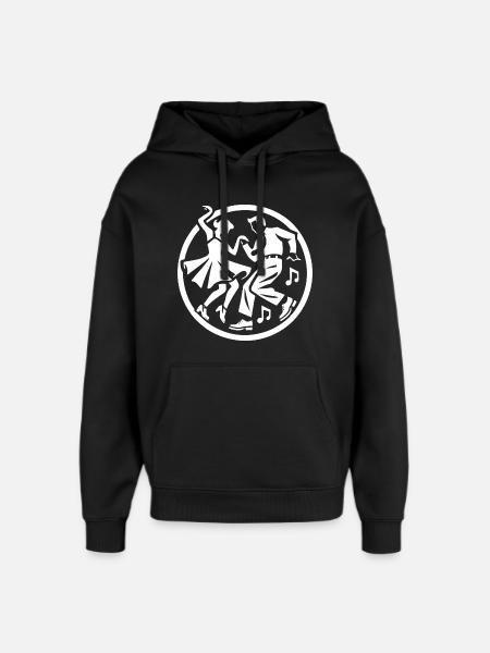 Rock 'n' Roll Silhouette Design - Oversized Unisex Hoodie by Stanley/Stella - black