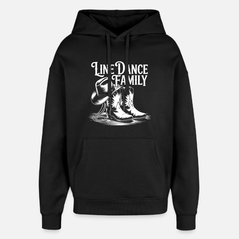 Famille de danse en ligne - Sweat à capuche unisexe Stanley/Stella Oversized - noir