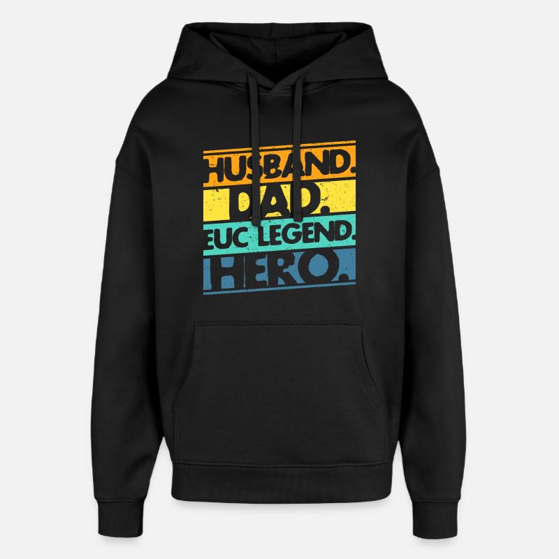 Monowheel Monocyclist - Oversized Unisex Hoodie by Stanley/Stella - black