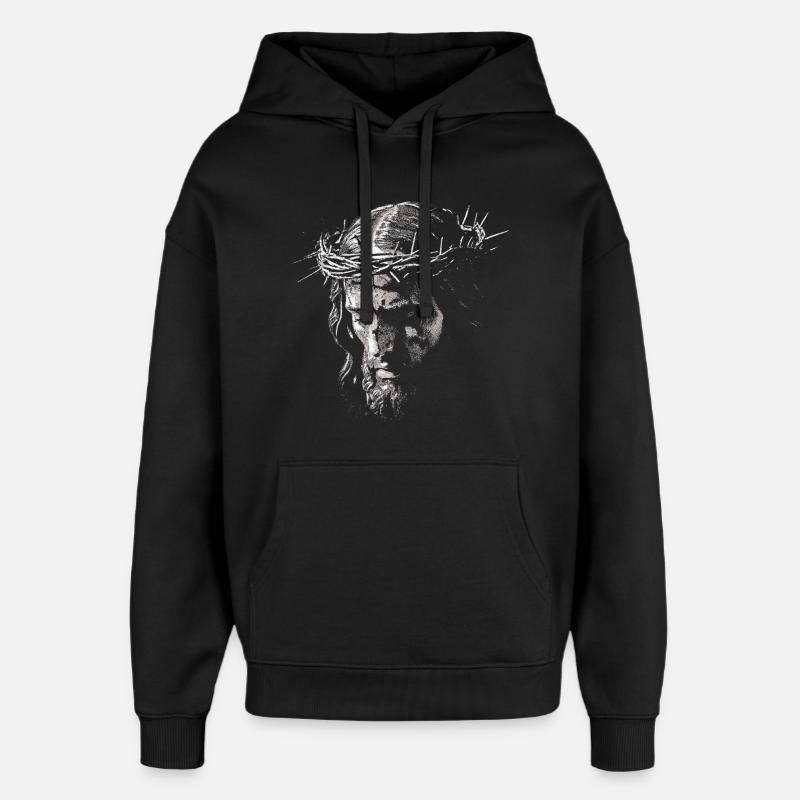 Jésus - Sweat à capuche unisexe Stanley/Stella Oversized - noir