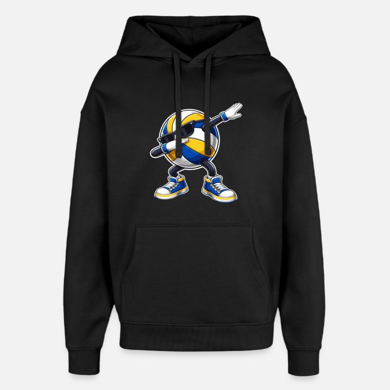 Volley-ball Dab Joueur de volley-ball Dab - Sweat à capuche unisexe Stanley/Stella Oversized - noir