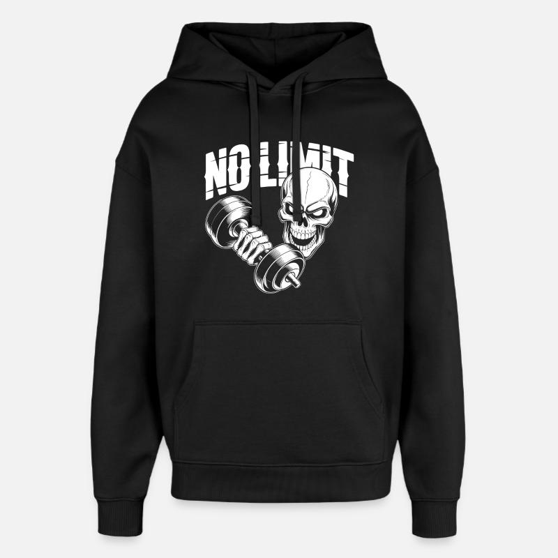 Entraînement du crâne - Sweat à capuche unisexe Stanley/Stella Oversized - noir