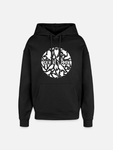 Vogelsilhouetten Vogelstimmen - Oversized Unisex Hoodie von Stanley/Stella - Schwarz