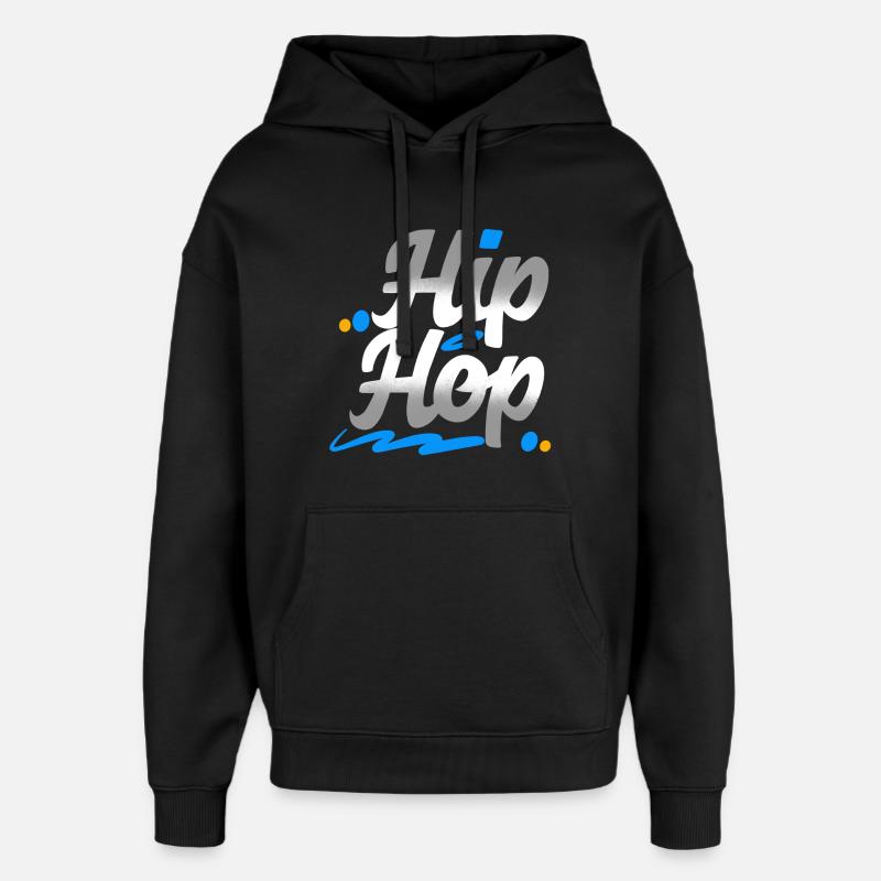 Hip hop - Sweat à capuche unisexe Stanley/Stella Oversized - noir