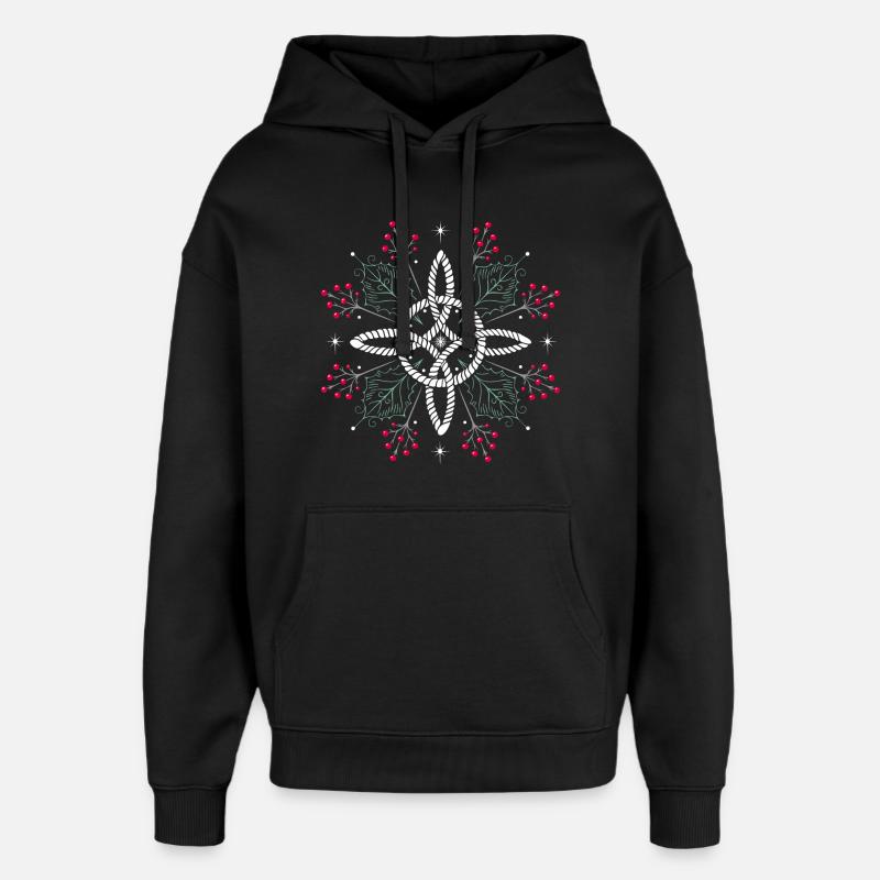 Nœud de sorcière Ilex Holly - Sweat à capuche unisexe Stanley/Stella Oversized - noir