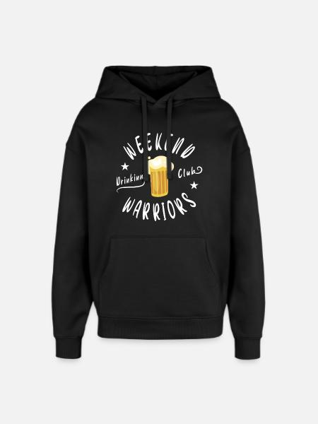 Weekend Beer Club - Oversized Unisex Hoodie by Stanley/Stella - black
