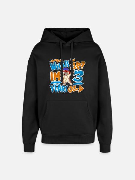 Graffiti du 3ème anniversaire - Sweat à capuche unisexe Stanley/Stella Oversized - noir