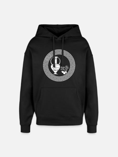Symbole d'abondance (blanc) - Sweat à capuche unisexe Stanley/Stella Oversized - noir